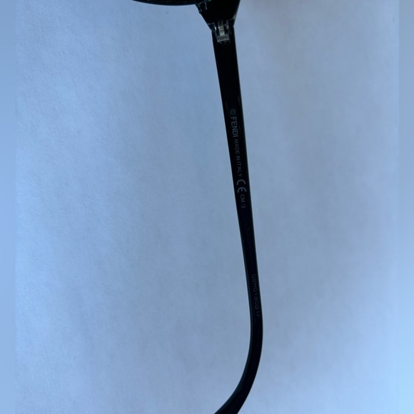 Preloved Fendi Aviator Sunglasses FF0018/S Mirrored Black Metal Womens Mens - Picture 9 of 10